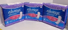 Always Discreet Women Incontinence Pads 4 - Moderate 66 Count x 3 Pack 198 Total
