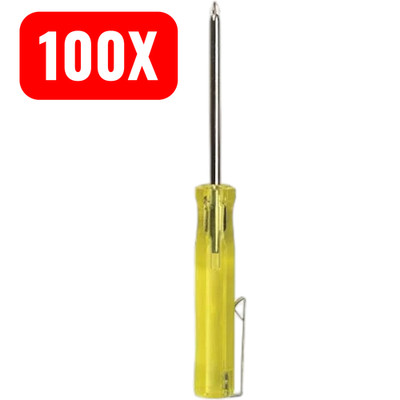 Lot Of 100 Stanley #0 Phillips P0 Pocket Clip Screwdriver 64-170 USA