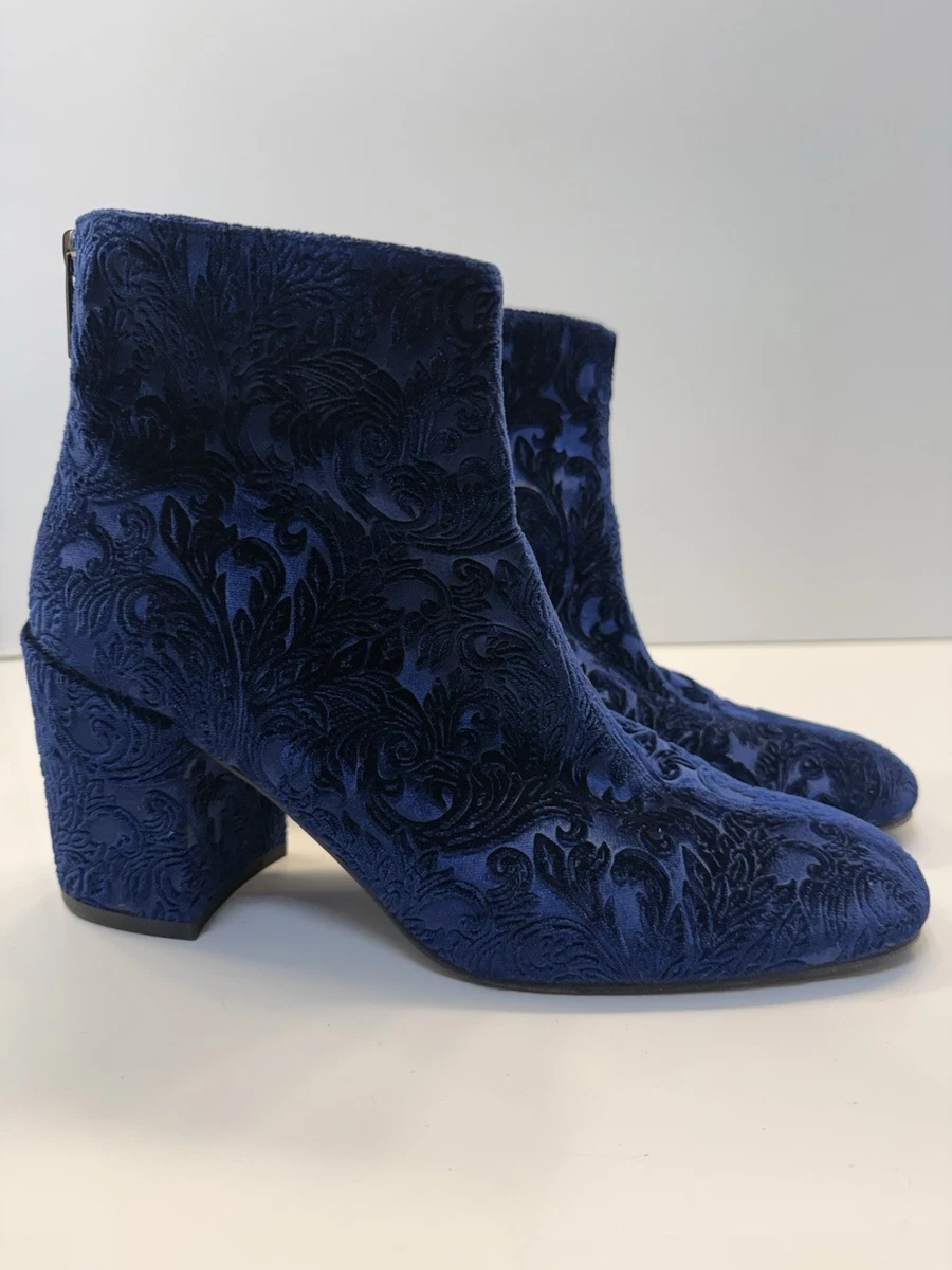 Stuart Weitzman Navy Velvet Combat Boots Stuart Weitzman | Shoes | Dark Blue Velvet Stuart Weitzman  main image 3