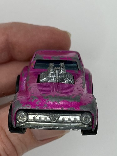 Vintage 1970 Hot Wheels Redline Diecast 1/64 Short Order Rare Color Magenta Pink - Picture 8 of 11