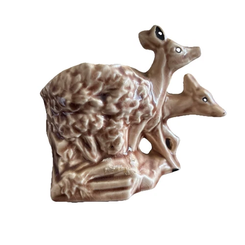 Vintage Mccoy Art Double Deer Planter Please wait Image