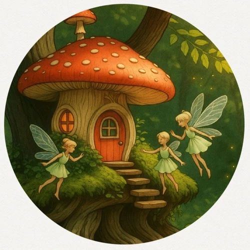 Hayleybug 1 oz Mushroom Manor silver Round Mintage of 15 w/ COA