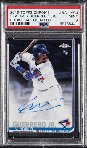 2019 TOPPS CHROME ROOKIE AUTO VLADIMIR GUERRERO JR. ROOKIE RC PSA 9 AUTO