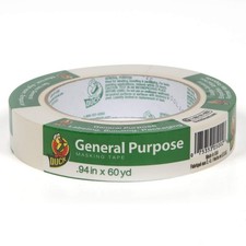 Duck 394693 Brand General Purpose Masking Tape, Single Roll, 0.94" X 60 Yd.
