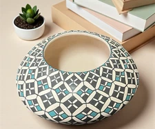 Mata Ortiz Pottery Juane Ledezma Paquime Bowl Geometric Mexico Ceramics Fine Art