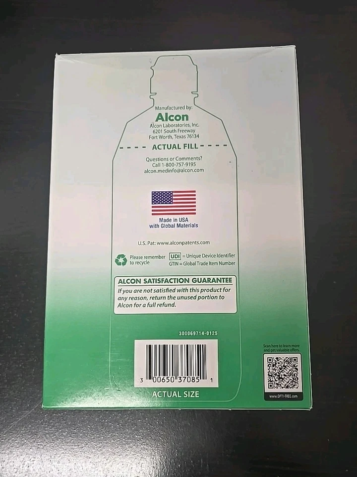 Solución para lentes de contacto Opti-Free PureMoist - 16 oz. (Pack de 2) con 2 fundas para lentes Foto 3 de 4