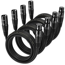 XLR Cable 6 Ft 4 Packs,Microphone Cables,Premium Balanced Microphone Mic Spea...