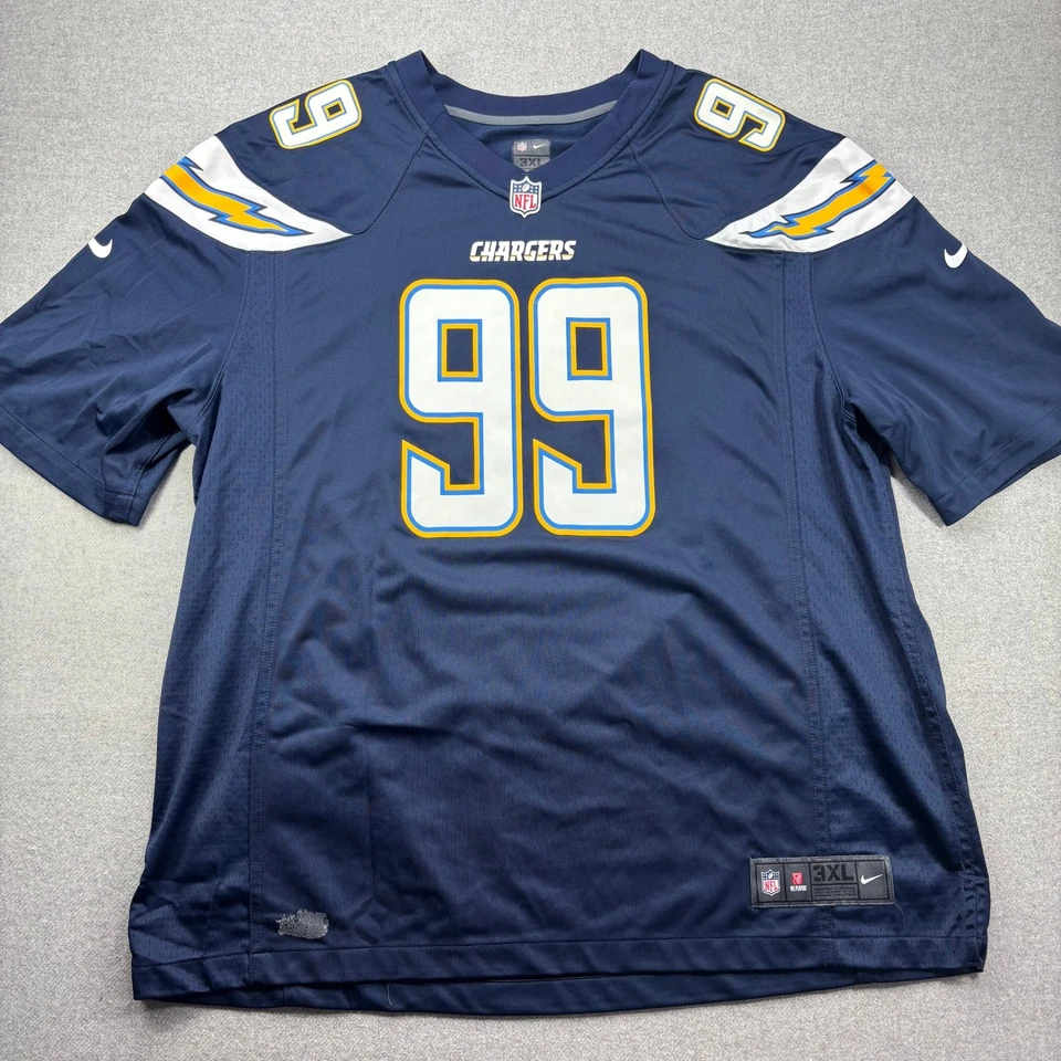 Мужская футболка Nike On Field 3XL NFL Los Angeles Chargers Joey Bosa 99 темно-синяя *ДЕФЕКТ - Изображение 2 из 4