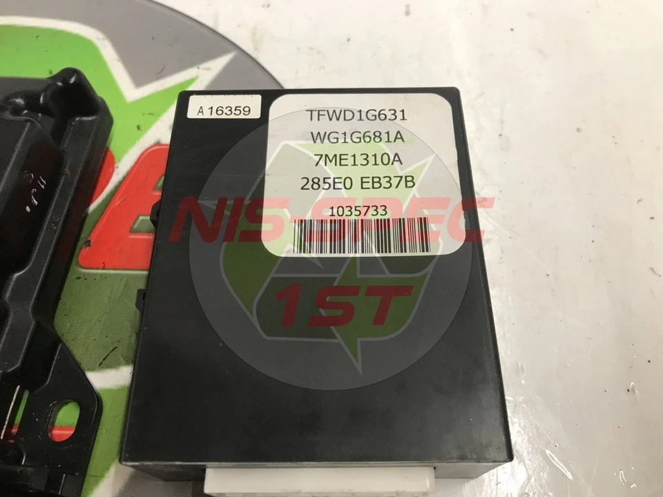 2009 Nissan Pathfinder ECU & Lockset Euro 4 Keyless 2007-2010 237104X01B - Image 3 of 4