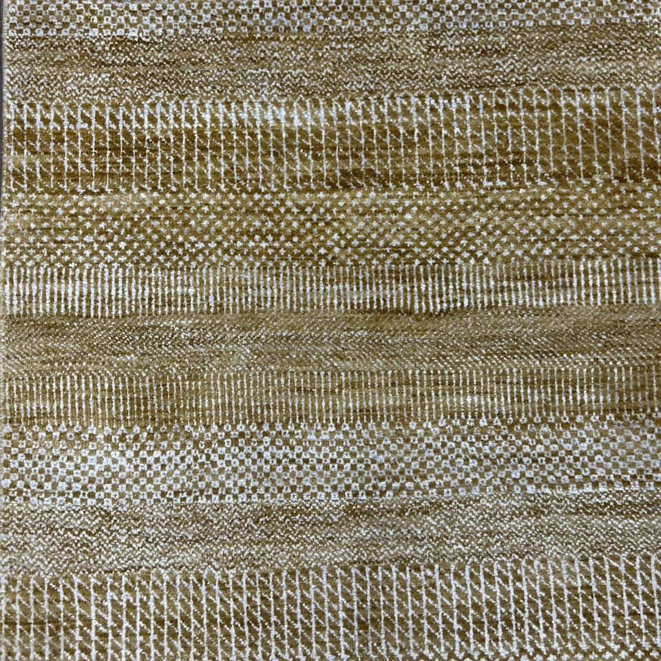 Alfombra oriental abstracta moderna anudada a mano beige corredor oriental ancho 2’9x 10’6  Foto 2 de 4