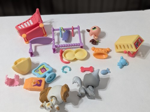 Littlest Pet Shop Shopping Fun LPS #343 #345 Cocker Spaniel Bird Hasbro #344 - Picture 7 of 11