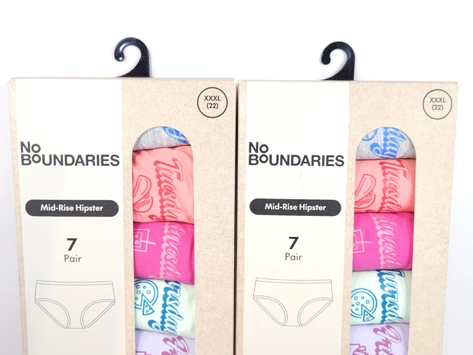 Комплект из 2 без границ женщин хлопок стринги трусики 7-Pack дней недели XXXL 22 - Изображение 2 из 4