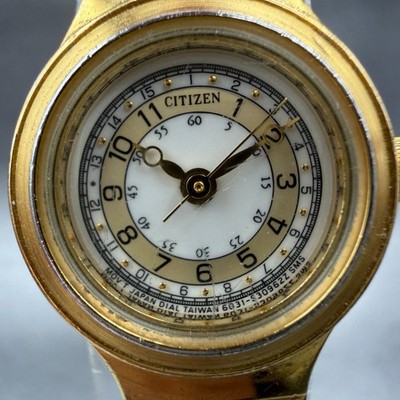 Citizen Watch Women 20mm Cream Dial Gold Tone Round 6031-S07742