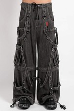 Tripp NYC Denim Strap Zip Off Pants Black Denim 