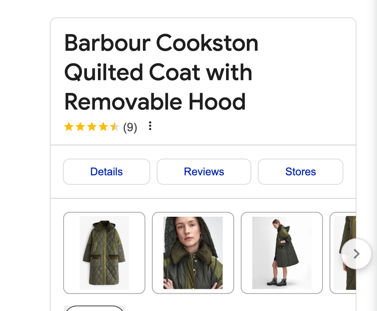 Barbour Cookston Quilted Coat with Removable Hood MSRP$460