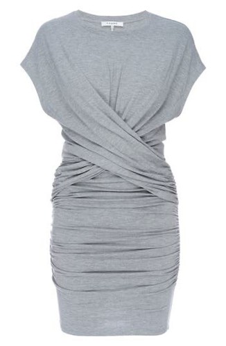 ruched criss cross detail dress