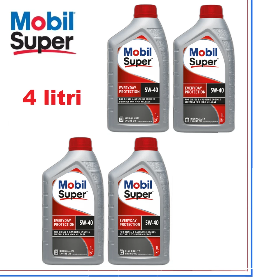 OLIO MOTORE MOBIL 5W40 TOTAL PROTECTION 4Lt LITRI ACEA A3 / B4 API SN NO MOTUL
