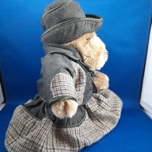 "Oso de peluche marrón rico juguete de peluche de peluche de 12"" vestido suave y sombrero" - Imagen 5 de 9