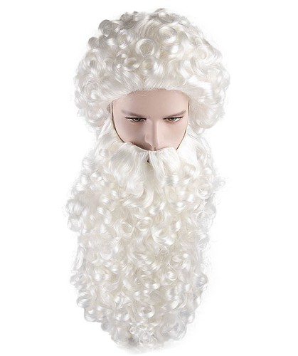 Styles Adult Men Merry Christmas Xmas Party Deluxe Santa Claus Wig And Beard Set - Picture 53 of 112