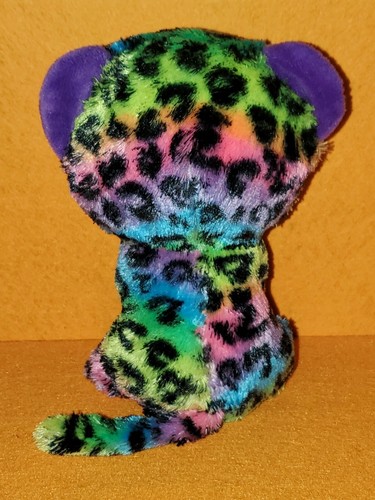TY BEANIE BOOS DOTTY LEONA LEOPARDS RAINBOW BLUE GREEN 6" PLUSH STUFFED ANIMAL - Picture 5 of 12