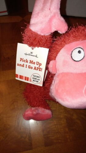 Hallmark Pick Me Up and I Go Ape! Valentine 12 Zoll Plüsch - singt - Bild 2 von 2