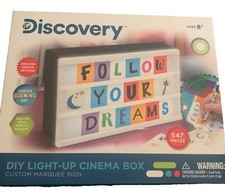 Discovery Kids DIY Light Up Cinema Box, Customizable Backlit Message Board Toys