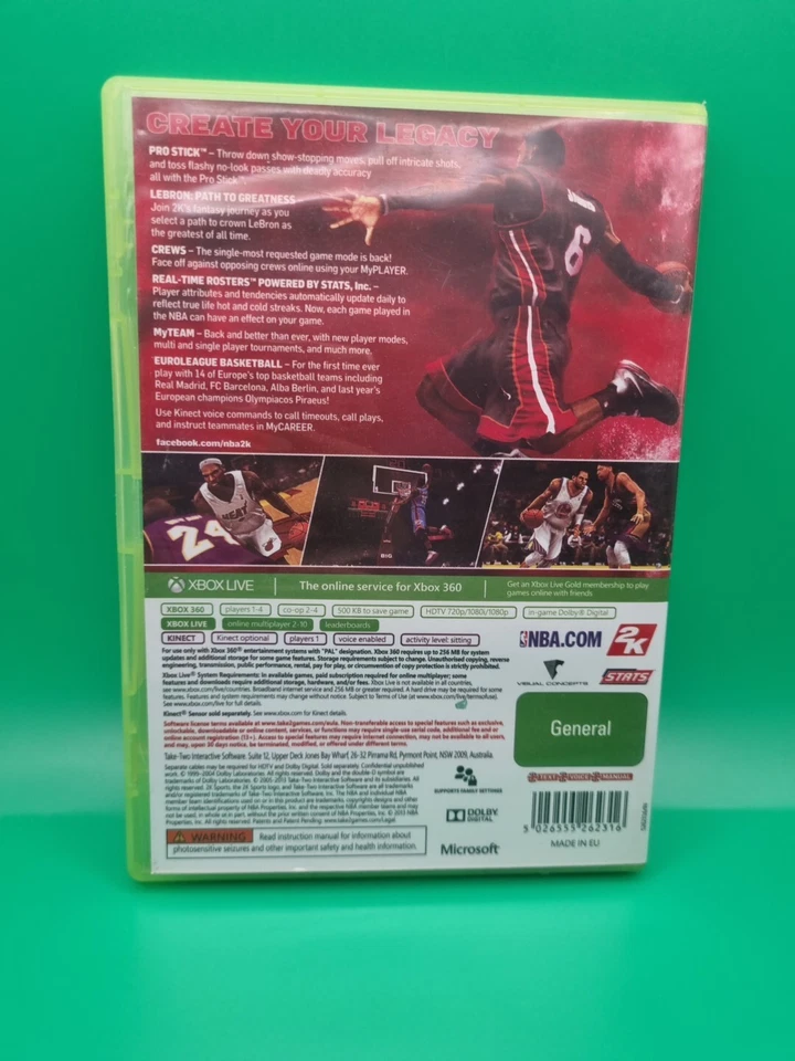 NBA 2K14 Xbox 360 PAL - Complete W Manual - Very Good Condition - Image 3 of 3