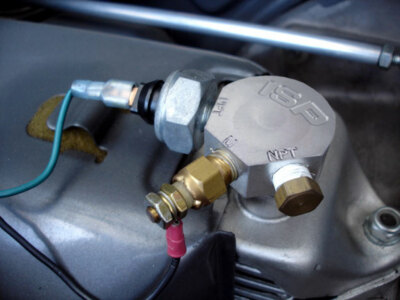 VW TYPE 1 3 BUG BUS GHIA SENDING UNIT 3 OUTLET ADAPTER TREE OIL PRESSURE SENSOR