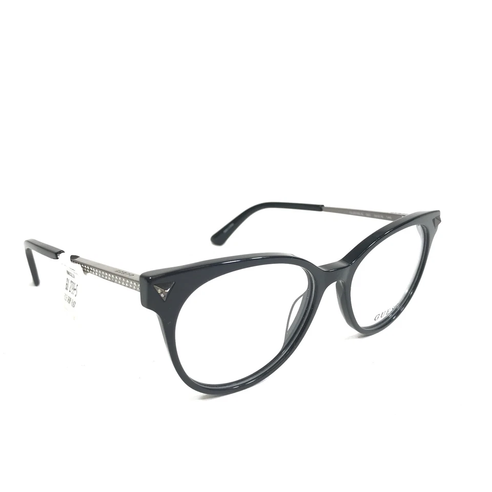 Monturas para gafas Guess GU2799-S 001 negro gris redondo ojo de gato borde completo 52-16-140 Foto 2 de 4