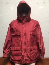LLBean Womens Baxter State Parka Rain Jacket, Maroon, Size XL, Hooded USA Made