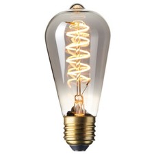 Ampoule À Filament Spiralé Fumé LED Edison 4W E27 Dimmable