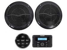 KICKER KMC3 Digital Media Receiver w/Bluetooth Remote 2 6.5" Black Speakers