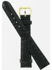 DeBeer Man's 20mm Black Alligator Grain Watch band AU02760N