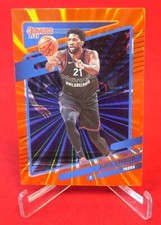 Joel Embiid Orange Laser Donruss NBA Basketball Card 2021 #1 Mint