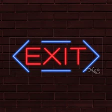 BRAND NEW "EXIT" w/BORDER 30x12x1 INCH LED FLEX WINDOW/WALL INDOOR SIGN 30790