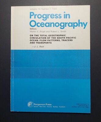 Progress in Oceanography, A Selection of Papers, Volume 16 (1986)