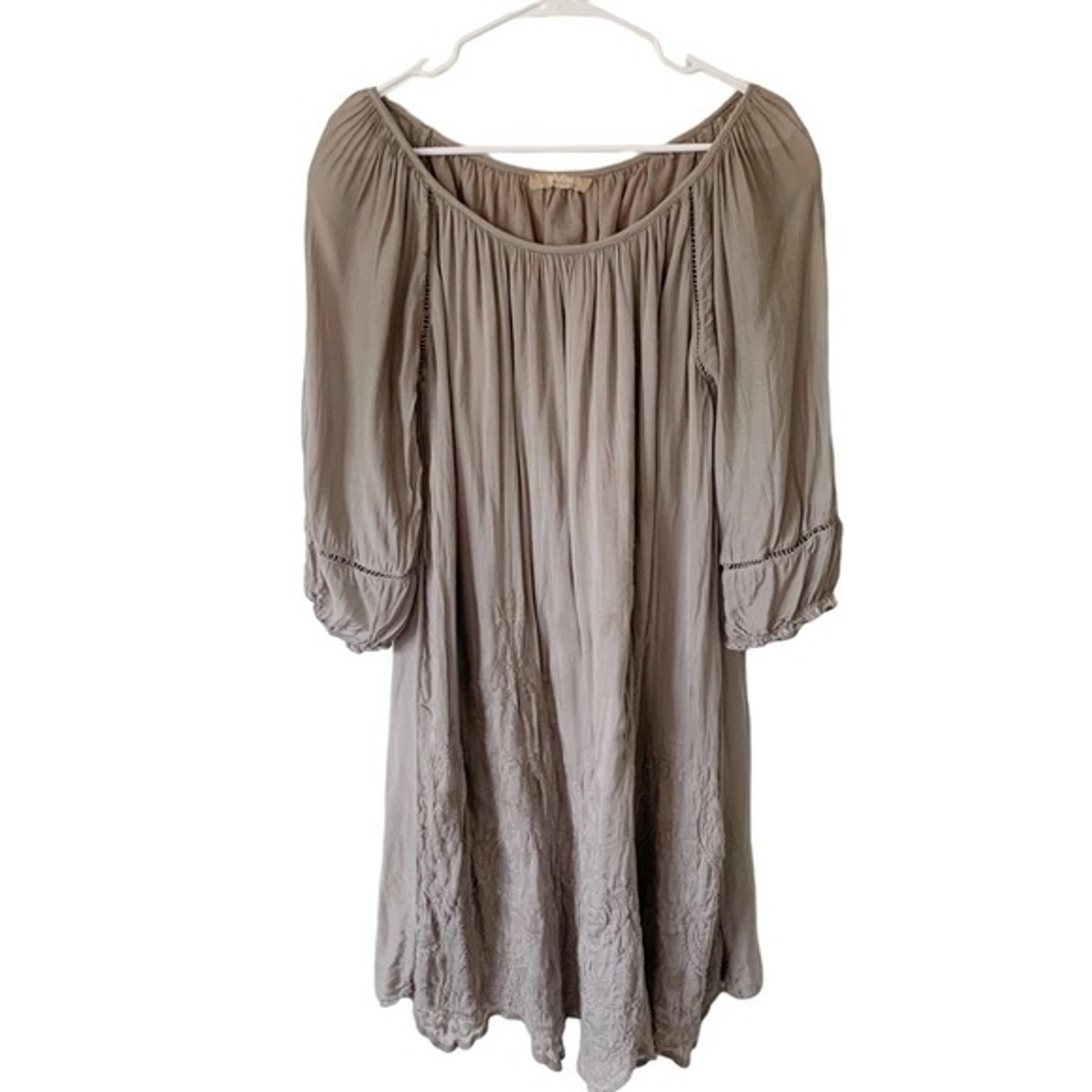 Giulia Sage Green/Brown 3/4 Sleeves Light Weight Knee Length Dress Lace Size M | eBay Giulia Sage Green/Brown 3/4 Sleeves Light Weight Knee Length Dress Lace Size M | eBay