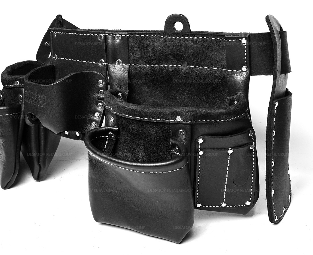 BuildPro Tool Belt Apron Premium Leather Heavy Duty Stitching LW31010