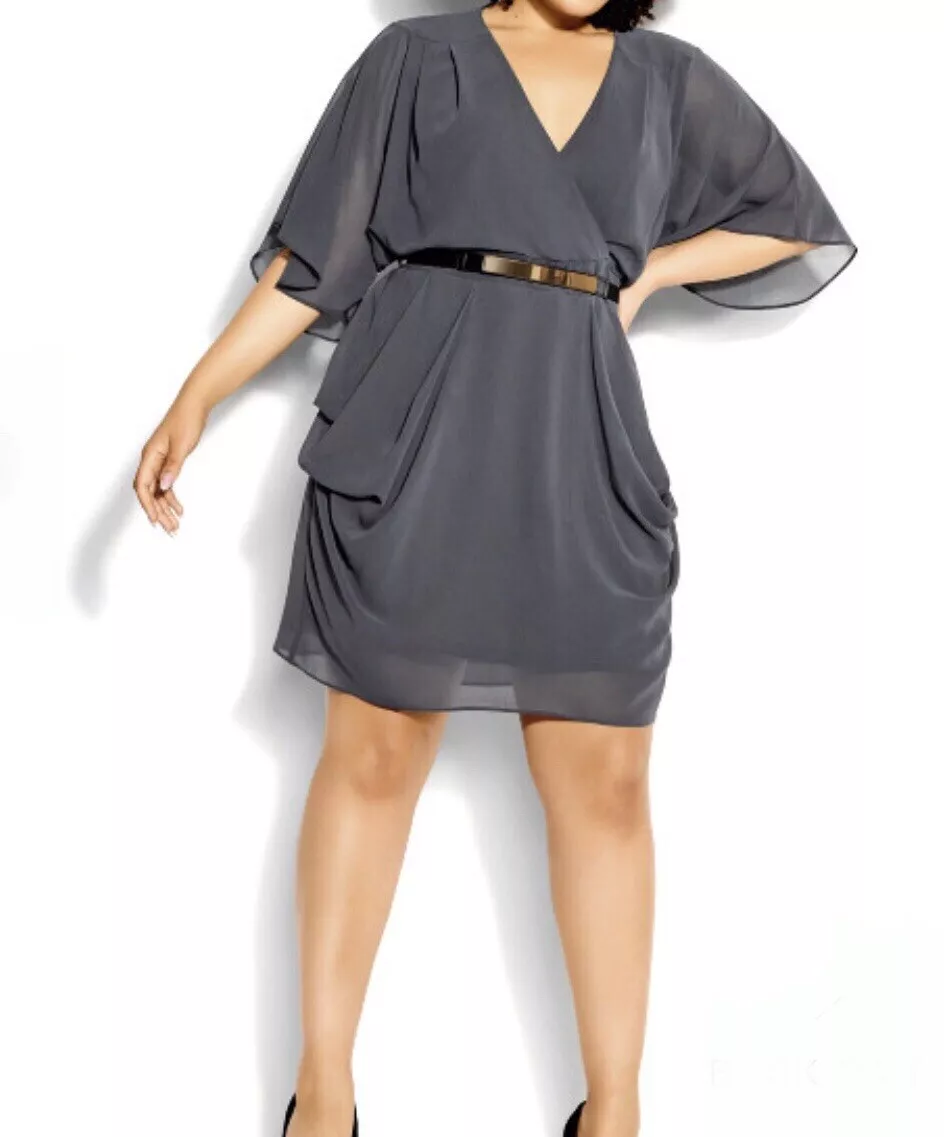 Plus size wrap mini dress 2025