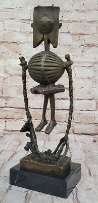 BRONZE SCULPTURE THE ABSTRACT FEMALE 100% BRONZE MODERN MARBLE BASE ARTWORK SALE