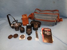 Vintage Pentax ME Super 35mm SLR - BUNDLE w/ Lenses, Flash, Filters, Manuals