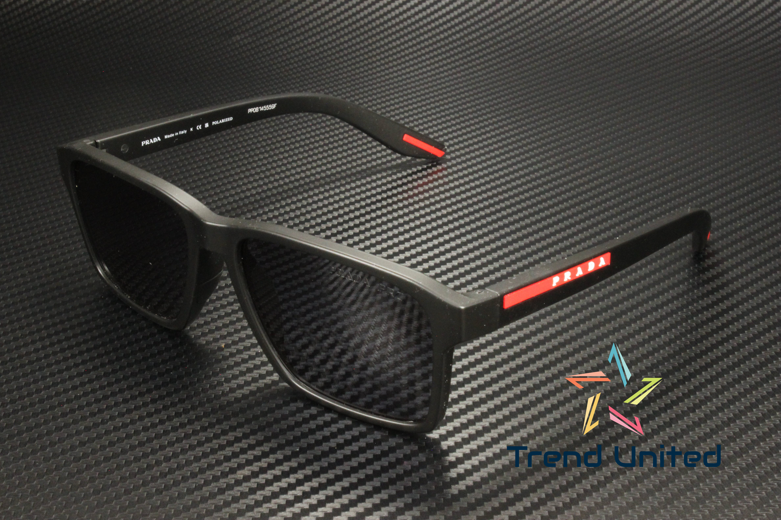 PRADA LINEA ROSSA PS 05YS DG002G Black Grey Polar Polarize 58mm Men's Sunglasses