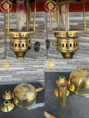 COLEMAN COL-MAX 555 Brass Stand Lantern Kerosene 500CP Rare 2WAY