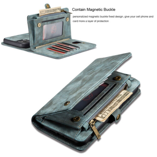 CaseMe Leather Flip Card Wallet Phone Case Cover For iPhone 15 14 13 12 11 Pro - Zdjęcie 11 z 16