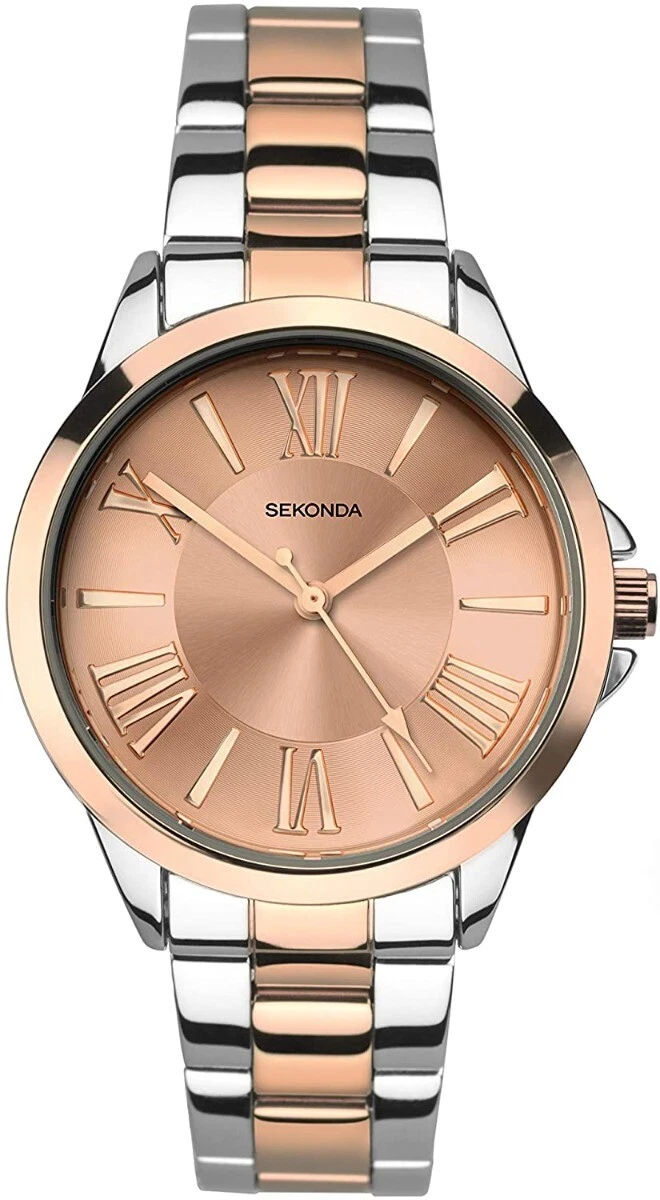 Sekonda silver and rose gold watch clearance