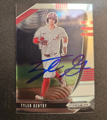 Tyler Gentry Autograph Signed 2020 Panini Prism Kansas City Royals ...