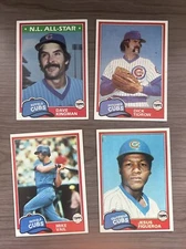 1981 Topps Baseball Card Lot Chicago Cubs Dave Kingman #450, Tidrow 352 + More