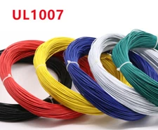 UL1007 AWG Wire Cable 16/18/20/22/24/26/28/30 AWG Stranded 300V 80°C RoHS Cable 