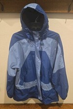 90s Vintage NIKE Women's ZIP FIT Medium Hoodie Winbreaker Jacket Nylon Navy Blue