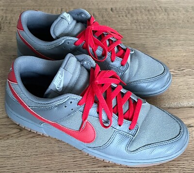Nike Dunk Low - US 11,5 - UK 10,5 - EUR 45,5 - grau rot - sehr gut